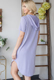 HOODED SHORTSLEEVE MINI DRESS WITH POCKETS - IN-STORE