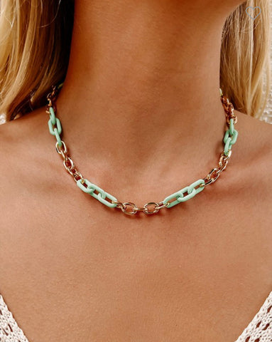 MINT CABLE CHAIN NECKLACE - In Store