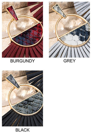 Snake and Tassel Earrings