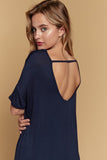Navy Back Bar Detail Dress