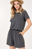 Short sleeve Loose Fit Romper - In Store