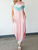 Color Block Maxi Dress - In Store