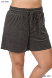 Plus Loop Terry Drawstring Shorts - In Store