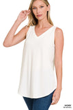 SLEEVELESS V-NECK TOP - In Store