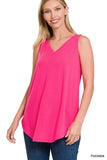 SLEEVELESS V-NECK TOP - In Store