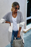 Color Block Open Front Knit Cardigan - In Store