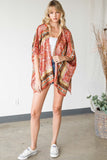 ABSTRACT HALF SLEEVE SHAWL CARDIGAN - IN-STORE