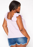 Ruffled Strap Tank Top Plus- IN STORE ONLY