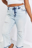 RISEN Full Size Camille Acid Wash Crop Straight Jeans - ONLINE ONLY 2-10 DAY SHIPPING