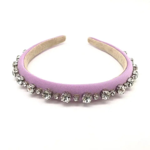 Lilac Headband with Diamante Stones - In Store