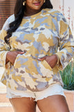 GeeGee All An Illusion Full Size Brushed Camo Print Pullover Top - ONLINE ONLY 2-10 DAY SHIPPING