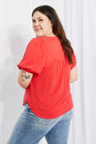 Culture Code Full Size Fresh From The Garden Button Yoke Top - ONLINE ONLY 2-10 DAY SHIPPING