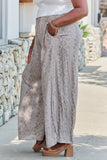 GeeGee Stress Free Plus Size Printed Wide Leg Pants- ONLINE ONLY 2-10 DAY SHIPPING