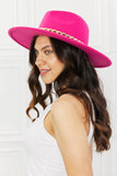 Fame Keep Your Promise Fedora Hat in Pink- ONLINE ONLY 2-10 DAY SHIPPING