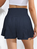 Smocked Tie-Front High-Rise Shorts- ONLINE ONLY 2-10 DAY SHIPPING