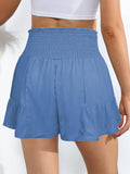 Smocked Tie-Front High-Rise Shorts- ONLINE ONLY 2-10 DAY SHIPPING