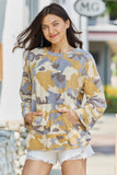 GeeGee All An Illusion Full Size Brushed Camo Print Pullover Top - ONLINE ONLY 2-10 DAY SHIPPING