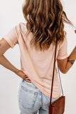 Graphic Cuffed Sleeve Round Neck T-Shirt- ONLINE ONLY 2-10 DAY SHIPPING