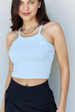 Ninexis Everyday Staple Soft Modal Short Strap Ribbed Tank Top in Blue- ONLINE ONLY 2-7 DAY SHIPPING