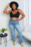 Zenana Full Size Textured Spaghetti Strap Bralette in Black - ONLINE ONLY 2-10 DAY SHIPPING