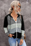 Zip-Up Raglan Sleeve Openwork Hooded Cardigan- ONLINE ONLY 2-10 DAY SHIPPING