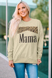 MAMA Leopard Graphic Drop Shoulder Sweatshirt- ONLINE ONLY 2-10 DAY SHIPPING