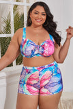 Plus Size Drawstring Detail Two-Piece Swimsuit- ONLINE ONLY 2-10 DAY SHIPPING