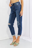 Vervet by Flying Monkey Full Size Distressed Cropped Jeans with Pockets- ONLINE ONLY 2-10 DAY SHIPPING