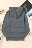 Zip-Up Raglan Sleeve Openwork Hooded Cardigan- ONLINE ONLY 2-10 DAY SHIPPING