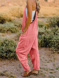 Double Take Full Size Sleeveless V-Neck Pocketed Jumpsuit - ONLINE ONLY