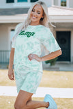 Women Printed Letter Graphic Lounge Set- ONLINE ONLY 2-10 DAY SHIPPING