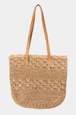 Fame Straw Braided Tote Bag - ONLINE ONLY