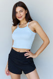 Ninexis Everyday Staple Soft Modal Short Strap Ribbed Tank Top in Blue- ONLINE ONLY 2-7 DAY SHIPPING