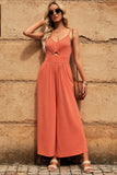 Smocked Spaghetti Strap Wide Leg Jumpsuit - ONLINE ONLY 2-7 DAY SHIP