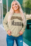 MAMA Leopard Graphic Drop Shoulder Sweatshirt- ONLINE ONLY 2-10 DAY SHIPPING