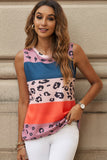 Leopard Color Block Tank Top- ONLINE ONLY 2-10 DAY SHIPPING