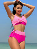 Ruched Wide Strap Two-Piece Swimwear - ONLINE ONLY