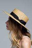 Wheat Straw Boater Hat