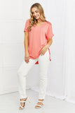 Zenana Simply Comfy Full Size V-Neck Loose Fit Shirt - ONLINE ONLY 2-7 DAY SHIP