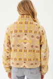 Full Zip -Up Printed Sherpa Fleece Sweater - In Store