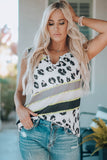 Leopard Contrast Trim Tank- ONLINE ONLY 2-10 DAY SHIPPING
