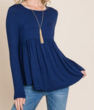 Solid Peplum Top - In Store