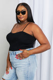 Petal Dew Full Size Ribbed Cami in Black- ONLINE ONLY 2-10 DAY SHIPPING