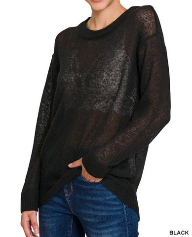 See Through Wool Sweater - In Store