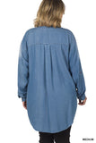 Plus Chambray Longline Shirt