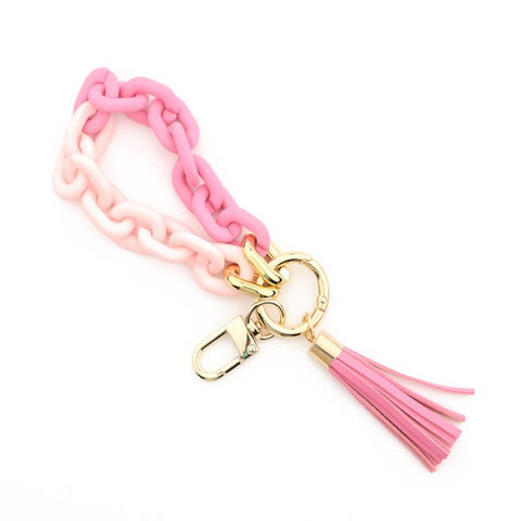 Chain Link Key Ring Bracelet Keychain - In Store