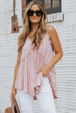 Foil Frill Trim Sleeveless Top- ONLINE ONLY 2-10 DAY SHIPPING