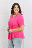 Zenana Everyday Full Size Loose Fit V-Neck Top - ONLINE ONLY 2-10 DAY SHIPPING