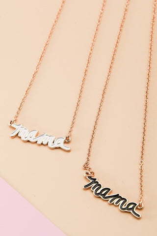 CARVED OUT MAMA NECKLACE - In Store