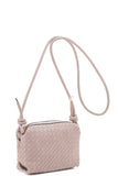 BRAID TEXTURE ZIPPER CROSSBODY BAG - In Store